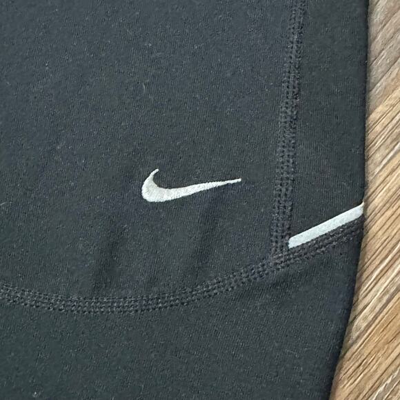 Nike Stay Warm Running Capri Dri-fit tights cropped Women's small Black - Picture 11 of 16
